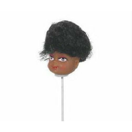 1 inch Darice Doll Head Pick Black Skin Black Hair 1 Piece 1 inch Darice Doll Head Pick Black Skin Black Hair 1 Piece