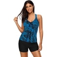 thumbnail image 3 of Womens Printed Strappy Racerback Tankini Swim Top No Bottom S - XXXL, 3 of 5