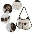 thumbnail image 6 of MKF Collection Harper Vegan Color Block Leather Women Shoulder Bag by Mia K - Cognac Chocolate, 6 of 7