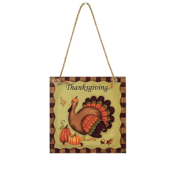 Dengmore Thanksgiving Decoration Welcome Sign Decoration Retro Wall Hanging Home Garden