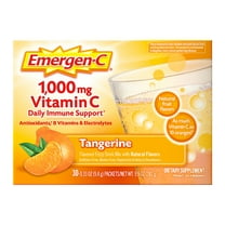 Emergen-C 1000mg Vitamin C Powder for Daily Immune Support with Zinc and Manganese, Tangerine, 30 Count