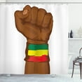 thumbnail image 1 of Ambesonne Rasta Shower Curtain, Ethiopian Flag Colors, 69"Wx70"L, Yellow Brown, 1 of 3
