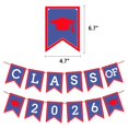 thumbnail image 2 of Decoración para fiesta de graduación DOMOO OF DREAMS Banner azul y rojo, 2 of 5