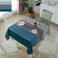 thumbnail image 2 of Square/Round Tablecloth 54x54inch Ructic Wood Blue Gray Wrinkle Resistant Washable Polyester Table Cloth Oil Proof Dining Table Cover Decorative for Parties/Wedding/Outdoor Farm Country Grain, 2 of 6