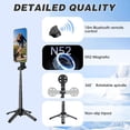 thumbnail image 2 of 4-in-1 Multifunctional Magnetic Selfie Stick Tripod, 360° Rotation Phone Tripod with Wireless Remote, Phone Stand for Photo Video Recording & Vlogging - Portable Travel, 2 of 8