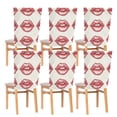 thumbnail image 6 of Decorative Chair Back Cover One Size x6 Chair Cover Dining Chair Slipcovers Chair Back Decoration Festival Chair Decoration Red Lips, 6 of 6