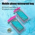 thumbnail image 4 of CxhicLuv Transparent Phone Waterproof Pouch, 8.9×4.3 Inch, IPX8, Fluorescent, Touch-Friendly, Ideal for Swimming, Rafting, PVC & Sealable, Suitable for Phone Users, Water Sports Enthusiasts, Pink, 4 of 6