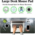 thumbnail image 2 of Gaming Mouse Pad - Green XXL Non-Slip Rubber Base 35.4" X 15.7" for Game Office, Park Nature Mountain Trees Mist, 2 of 6