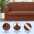 thumbnail image 6 of Subrtex Sofa Cover 1 Piece Slipcover with extra Stretch Cushion Seat Cover, Sofa, Brick, 6 of 8