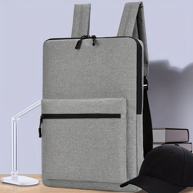 1pc Gray 14-15 Inch Men's Ultra-thin Business Backpack, Computer Laptop Notebook Backpack, Lightweight Waterproof Backpack, Business Commuter Doument File Storage Bag