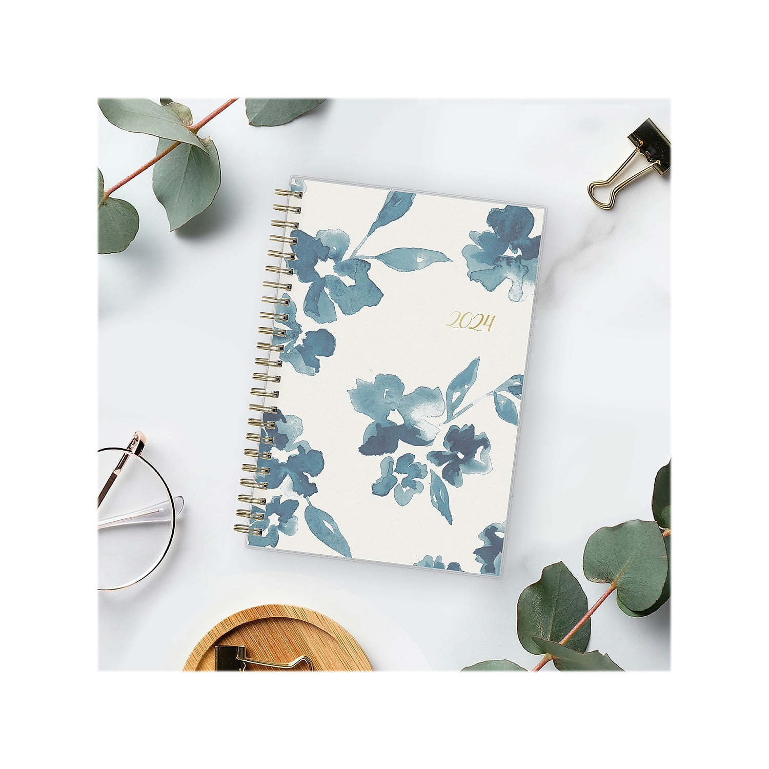 2024 Weekly Monthly Planner, 5x8, by Blue Sky, Bakah Blue
