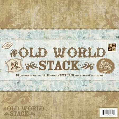- Cardstock Paper Old World Stack 12X12 48 Sheets Textured