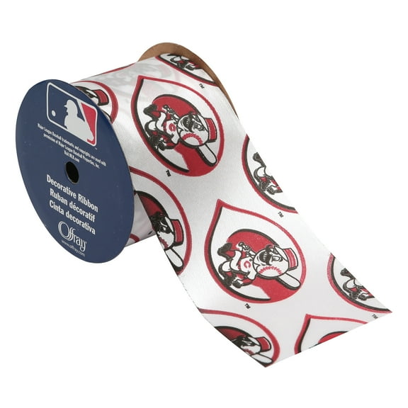 Offray MLB 2.5"x9' Cincinnati Reds Ribbon