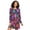 Adorned With Various Floral Elements, variant on Nightgowns For Women Long Sleeve Night Shirts Print Sleepwear Dark Red Hearts