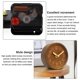 thumbnail image 3 of Reloj despertador creativo de madera maciza, reloj de mesa pequeño silencioso con aguja de madera a la moda, reloj de registro, 3 of 5