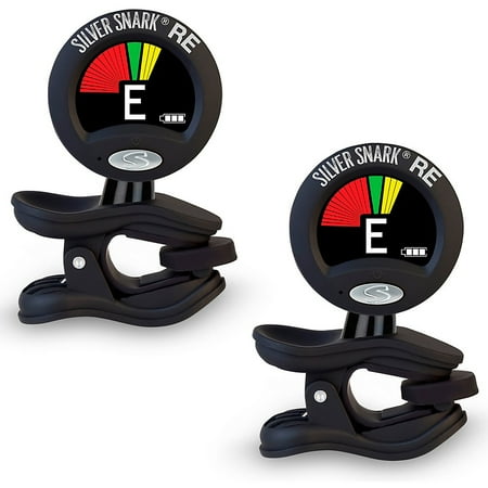 Rechargeable Snark Instrument Guitar Tuner Black Silver Clip On All SIL-BLK 2 Pack RE