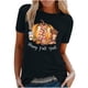 thumbnail image 2 of Fiudx Ofertas Relámpago Camiseta de Manga Corta con Estampado de Cuello Redondo Informal de Verano para Mujer, 2 of 4