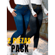 thumbnail image 3 of Pack de 2 Leggins Mujer Unitalla Mezclilla Faja Alta Estilo Pantalón Mezclilla Jegging Tiro Alto, Mallon licra Cómodos Elásticos, 3 of 5