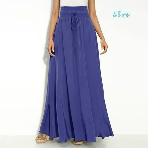 elastic band maxi skirt