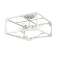 thumbnail image 2 of Hunter - Highland Hill 4-light Distressed White, Large Flush Mount Light, Dimmable, Formal Style, Square Shaped, for Bedrooms, Dining, Living Rooms - 19292, 2 of 7