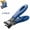 Blue, variant on FEOLGEHLY 2 Pack Blue Stainless Steel Nail Clipper, Large Opening Anti-Splash Sharp Nail Cutter, Heavy Duty Fingernail & Toe Nail Clippers for Thick Nails, Nail Trimmer for Men Women Adults Seniors