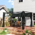 thumbnail image 2 of Outsunny Pergola d'Extérieur 10 Pieds x 13 Pieds avec Auvent Rétractable et Rideaux, 2 of 10