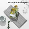 thumbnail image 6 of 2 Pcs Water Absorbing Stone Drying Tray Mat, 8.2" × 3.9" Quick Dry Vanity Sink Caddy Bar Coaster, Light Gray, 6 of 7