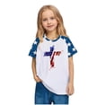 thumbnail image 4 of YABCSAZ 4th of July Tops for Girls Boys American Flag Star Kid Outfits Short Sleeve Casual Loose Summer T-shirts Toddler Baby Patriotic Clothes Unisex Shirts Independence Day Tops 5 Years, 4 of 8