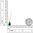 thumbnail image 2 of Gem Stone King 18K Yellow Gold Plated Silver Green Nano Emerald and Green Peridot Pendant Necklace for Women | 2.51 Cttw | Pear Shape 12X8MM | with 18 inch Silver Chain, 2 of 4