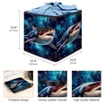 thumbnail image 3 of Starry Shark Foldable Clothes Storage Toy Box Storage Basket with Handle 10.8"x10.5"x10.6" Large Capacity, 3 of 6