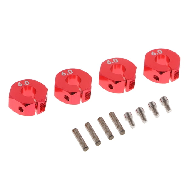 Adpter De Del Cubo Del Borde Hexagonal De Rueda Mm Para 1/10 Ssh Rc Car Parts - rojo, se describe Sunnimix Rueda hexagonal de 12 mm