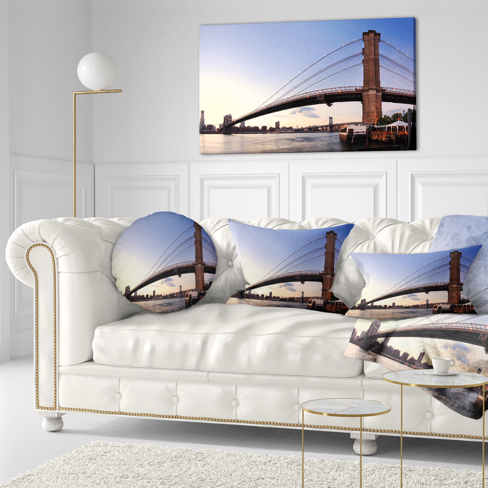 Designart 12" x 20" Multi-color Polyester Throw Pillow