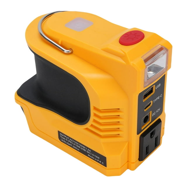180W Li Battery Converter DC USB Type C AC Output with LED Light for DCB204 DCB200 DCB203 18V 20V Li Battery Outdoor Use