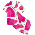 thumbnail image 2 of Ensemble de Pyjama pour Filles Manches Courtes Imprimées Ensemble de Hauts Boutonnés Pyjamas Décontractés Ensemble de Pyjamas pour Garçons Filles Mode, 2 of 3