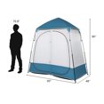 thumbnail image 2 of 7.5 FT Instant Pop Up Shelter, 2 Room Shower Tent, Privacy Changing Room Tent with Carrying Bag for Portable Toilet, Dressing, Camping, Outdoor, Indoor, Blue, 2 of 5