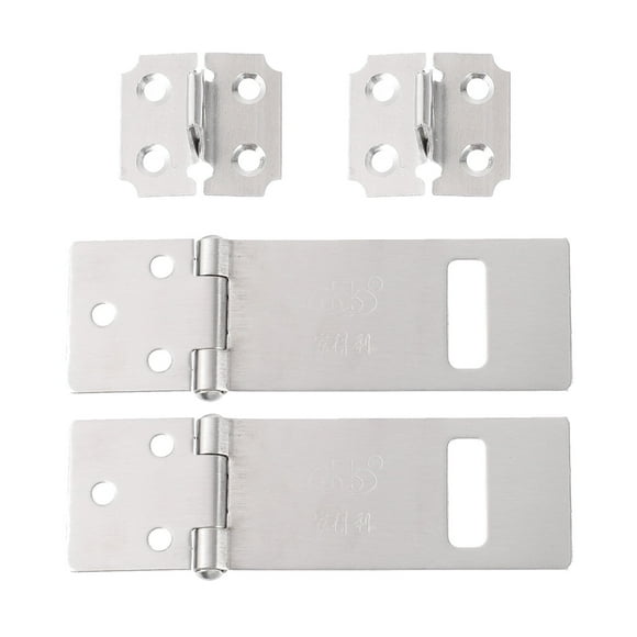 Weiweiguan 2 Sets Stainless Steel Safety Anti-Theft Guard Door Lock Hasp Safety Latch