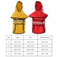thumbnail image 1 of Chubasquero Impermeable Yashi para perros con capucha ajustable grueso tira reflectante rojo Grande, 1 of 5