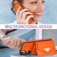 thumbnail image 6 of Nalacover Case for Samsung Galaxy S23, Crossbody Wallet Case with Card Slots Holder, PU Leather Lanyard Shoulder Strap Purse Cover with Kickstand Shockproof Case for Samsung Galaxy S23, Orange, 6 of 10