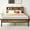 Full Size + Brown, variant on [Luckynote]Full Size Bed Frame with Storage Headboard, Metal Platform Bed with Charging Station, Bookcase Storage, No Box Spring Needed, Easy Assembly, Noise-Free, Black