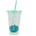 thumbnail image 1 of melotizhi Color Changing Cups With Lids And 24oz Plastic Halloween Set Halloween Cups Reusable Cups With Lids, Blue, 1 of 6