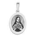 thumbnail image 2 of Scapular Religious Medal OVAL  - 2/3 x 3/4 inch Size of Nickel, Sterling Silver, 2 of 2