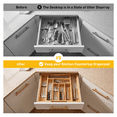 thumbnail image 5 of CHITOOMA Wood Bamboo Kitchen Drawer Organizer,Expandable Silverware Holder,Adjustable Kitchen Utensil Tray,for Forks, Spoons and Knives,8 Slots,Large, 5 of 12