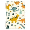 thumbnail image 2 of Leaves with Dinosaurs Ring Binder Notebook Journey Note Diary College Ruled Spiral Notebook Study Loose Leaf Paper A5 60 Pages, 2 of 8