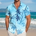thumbnail image 3 of ZHANGDER Men's Hawaiian Shirts Casual Short Sleeve Button Down Shirt Beach Vacation Outfits, S-3XL, 3 of 7