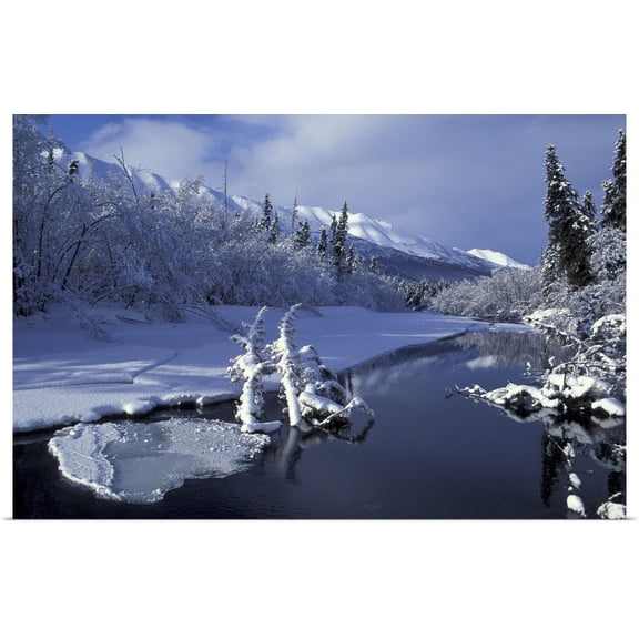 Great BIG Canvas | "Winter River" Art Print - 30x20