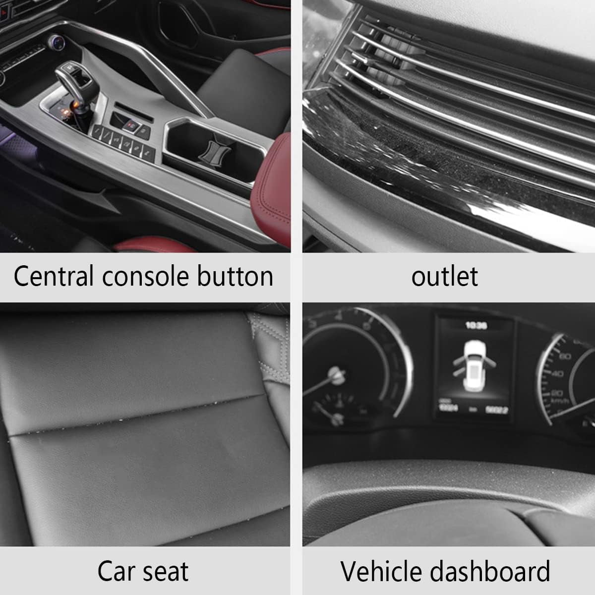 AutoCraft Car Detailing Vent, Dash, Crevice Brush, Drop-Off Resistant Bristles, Multi-Purpose, 3-Pack, AC202