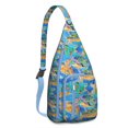thumbnail image 1 of Hawaiian Turtle Sling Backpack - Tropical Beach Animal Print Shoulder Bag, Fashionable Anti-Theft Pack for Commuters, 1 of 4