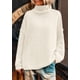thumbnail image 4 of Suéter PRETTYGARDEN para Mujer Cuello Alto Manga Larga Blanco, 4 of 7