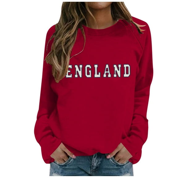 Women Sweatshirt Womens Long Sleeve Sweatshirt Pullover for Women Red Sweatshirt for Woman Winter Fashion for Women Daily Wear