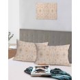 thumbnail image 5 of Orange Vintage Boho Pillow Covers Queen Size 2 Pack, Southwestern Ethnic Mexican Floral Soft Bed Throw Pillowcases Breathable Cooling Long Lumbar Body Pillow Sham Cover for Bed Sofa 20''x30'', 5 of 7